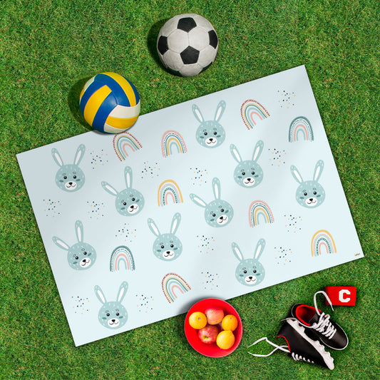 Spielplane Hase blau