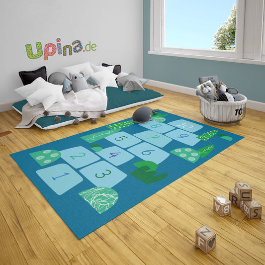 Teppich Hopse-Spiel blau