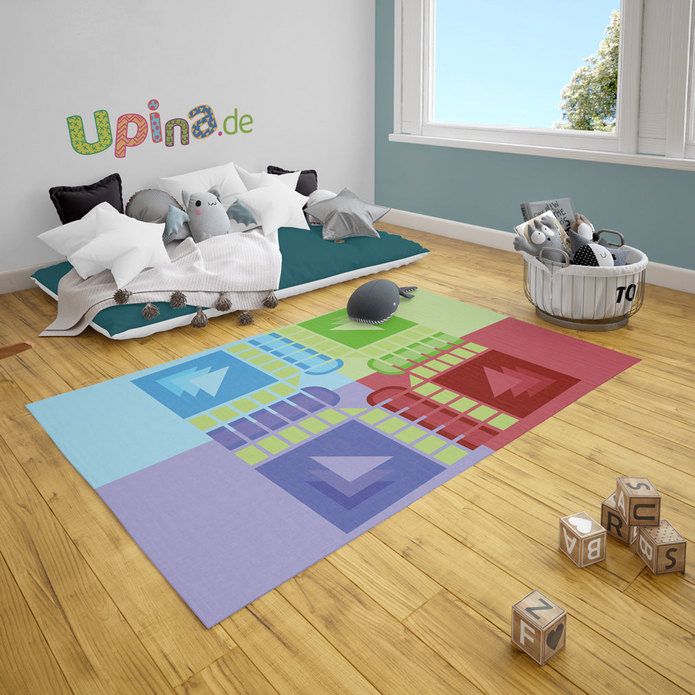 Teppich Spielbrett grün