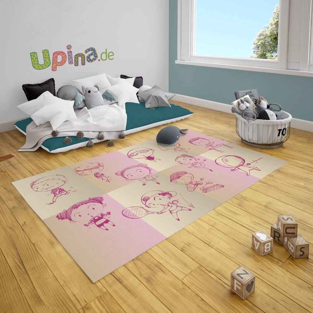 Teppich Sportarten rosa