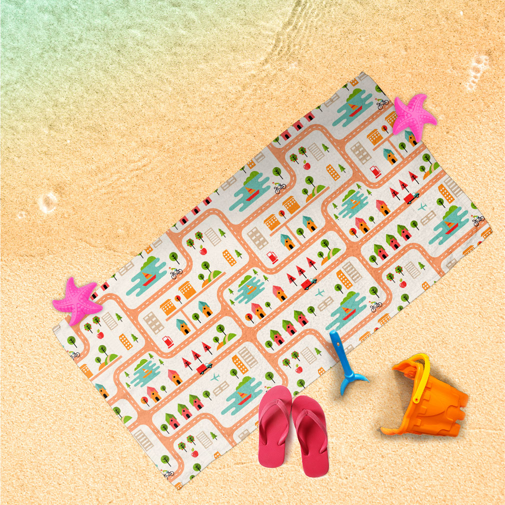 Handtuch Straßen bunt