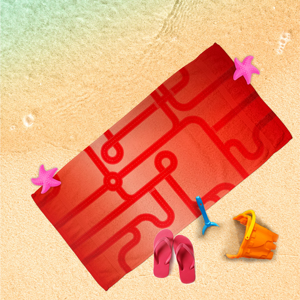 Handtuch Straßen rot