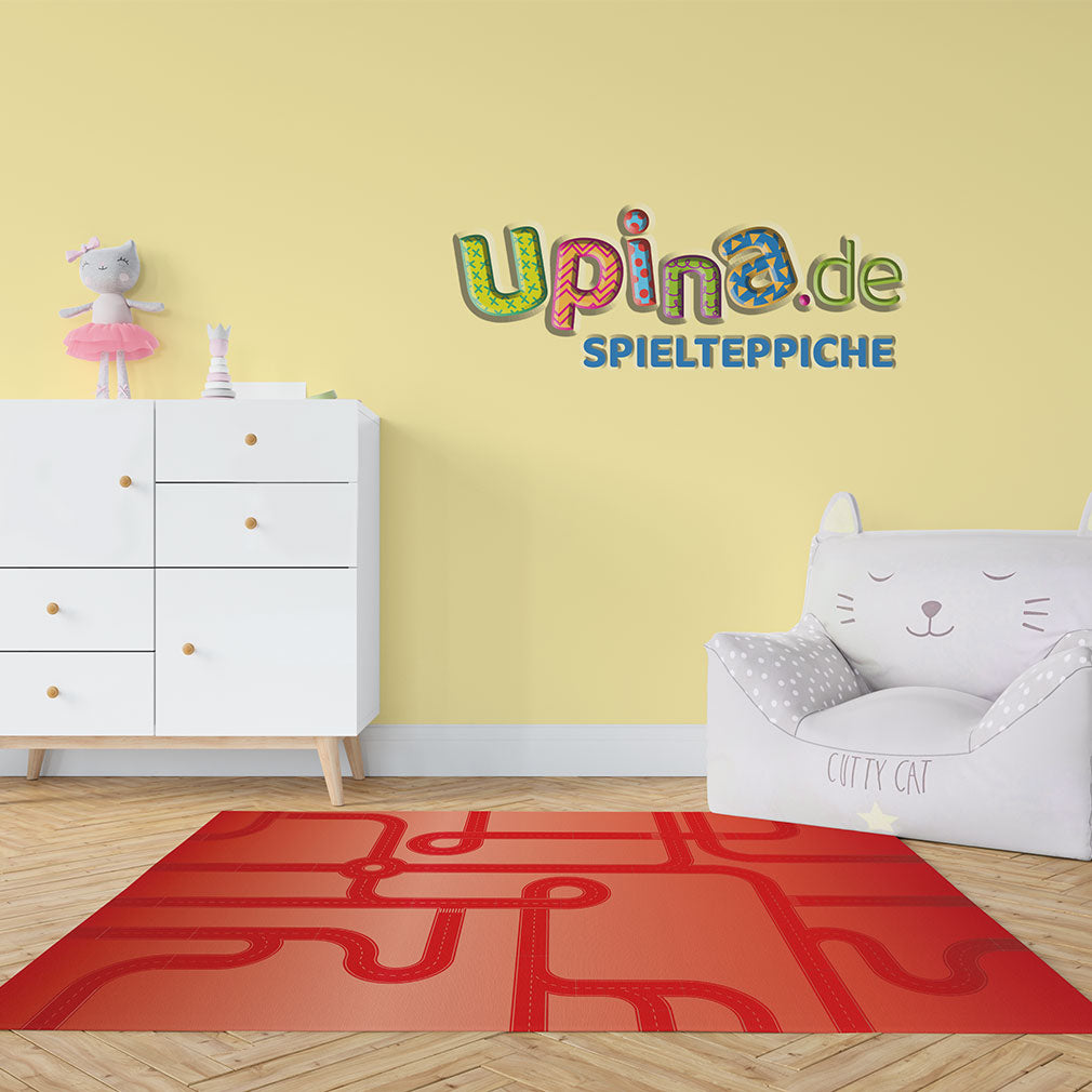 Teppich Straßen rot