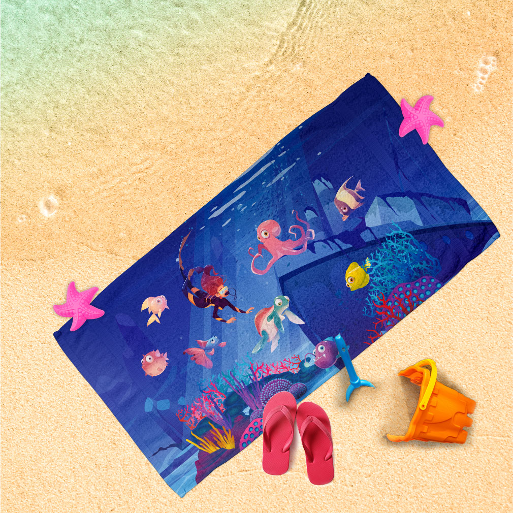 Handtuch Unterwasserwelt