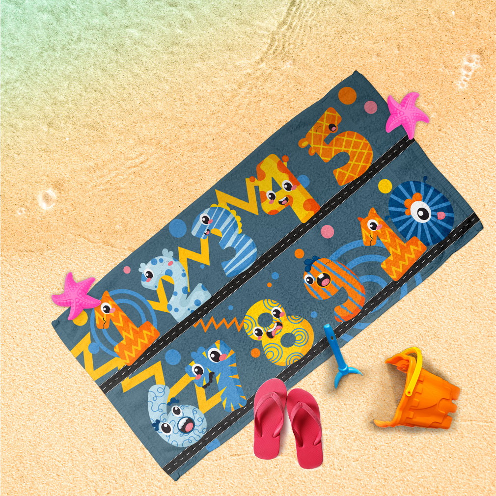 Handtuch Zahlen 1-10