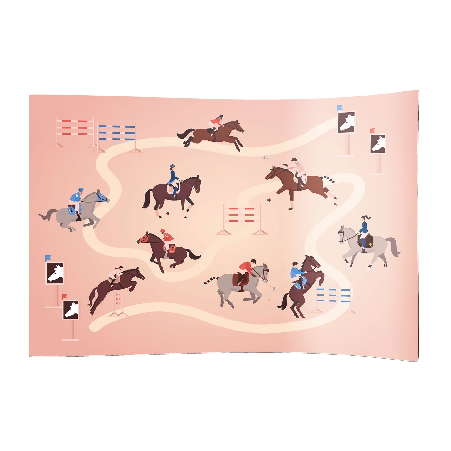 PVC-Spielboden Pferderennen