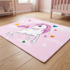 Upina Spielteppich Einhorn Manga im Kinderzimmer – Frontperspektive