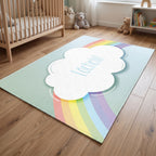 Upina Spielteppich Wolke Regenbogen im Kinderzimmer – Frontperspektive