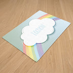 Upina Spielteppich Wolke Regenbogen im Kinderzimmer – schräge Perspektive