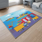 Upina Spielteppich Hafen im Kinderzimmer – schräge Perspektive