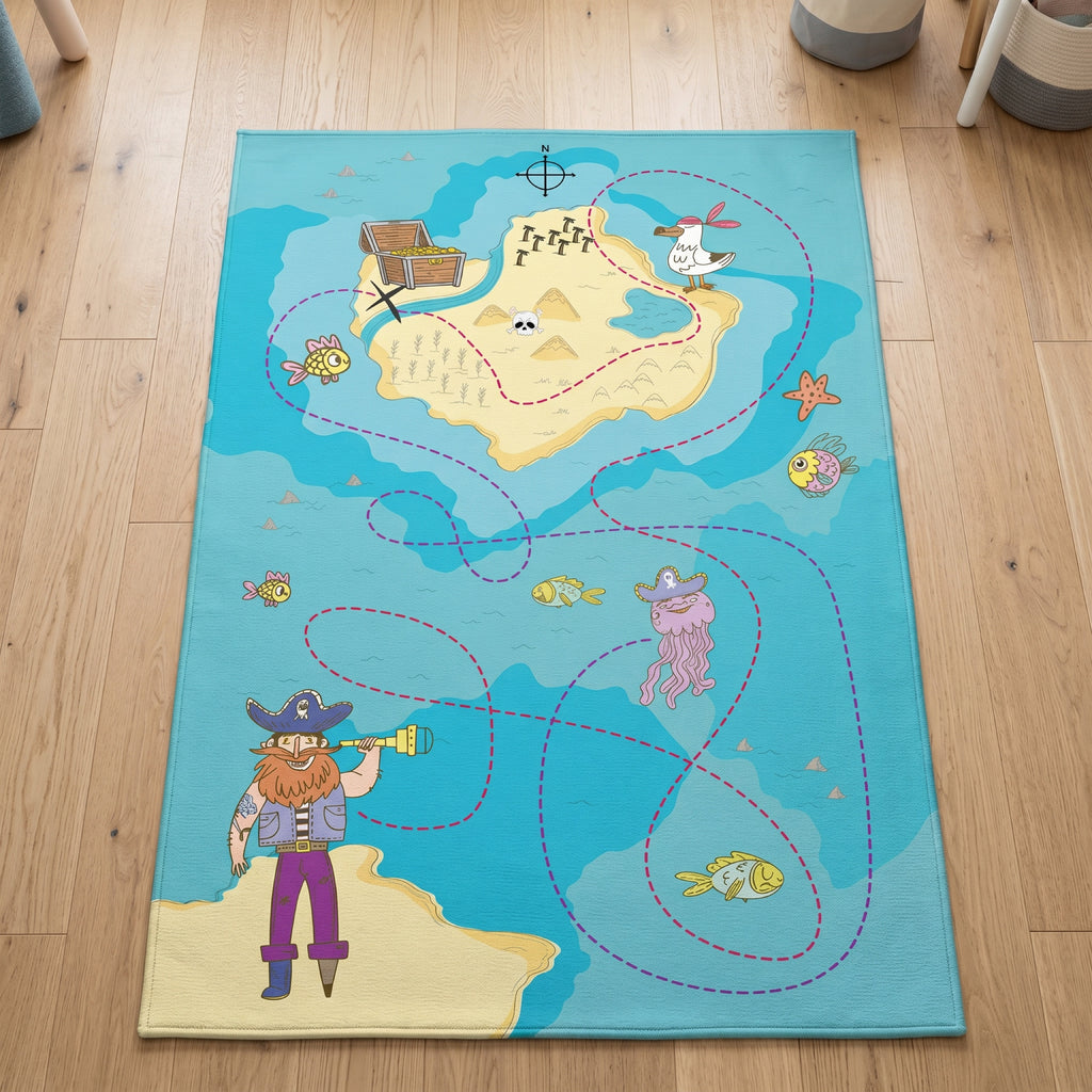 Upina Spielteppich Pirat im Kinderzimmer – Frontperspektive