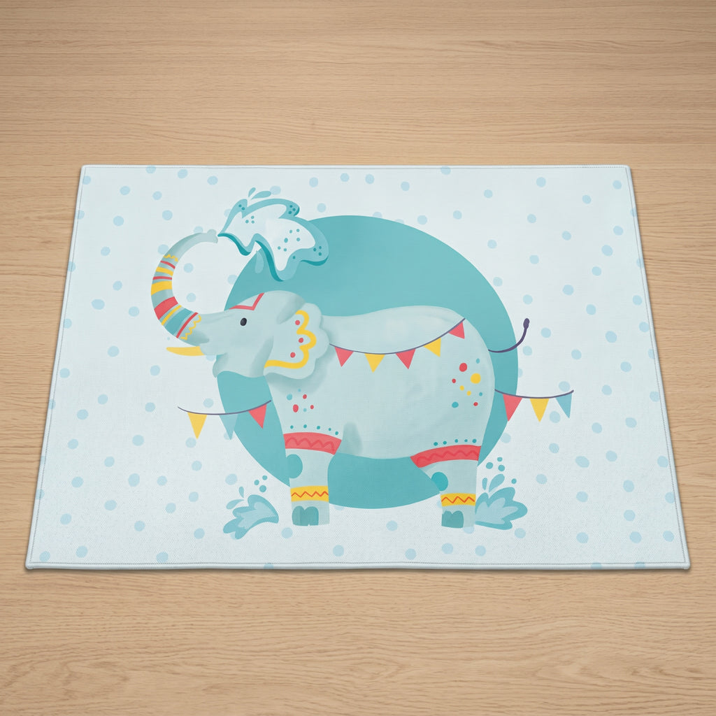 Upina Spielteppich Elefant im Kinderzimmer – Frontperspektive