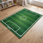 Upina Spielteppich Fußballfeld im Kinderzimmer – schräge Perspektive