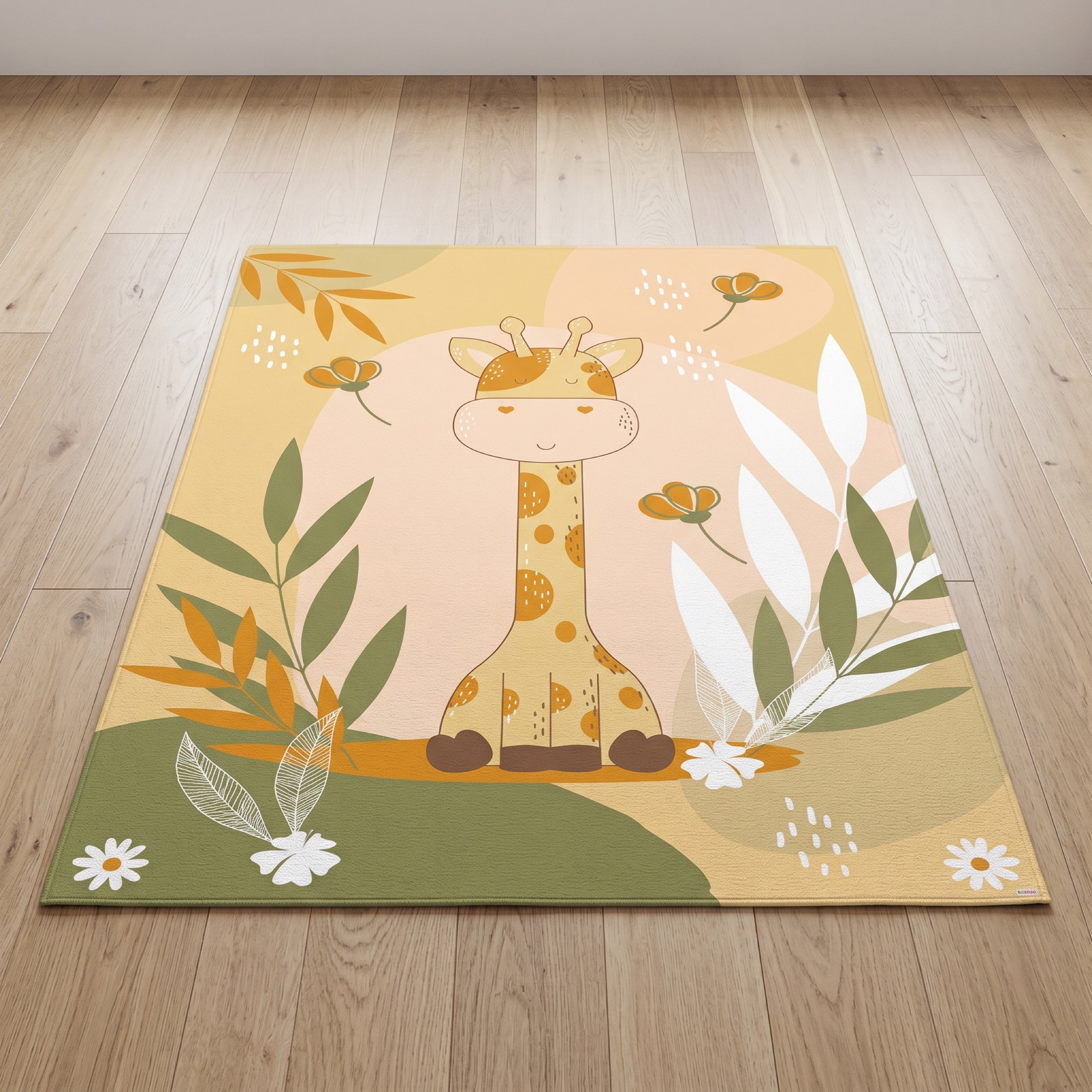 Upina Spielteppich Giraffe im Kinderzimmer – Frontperspektive