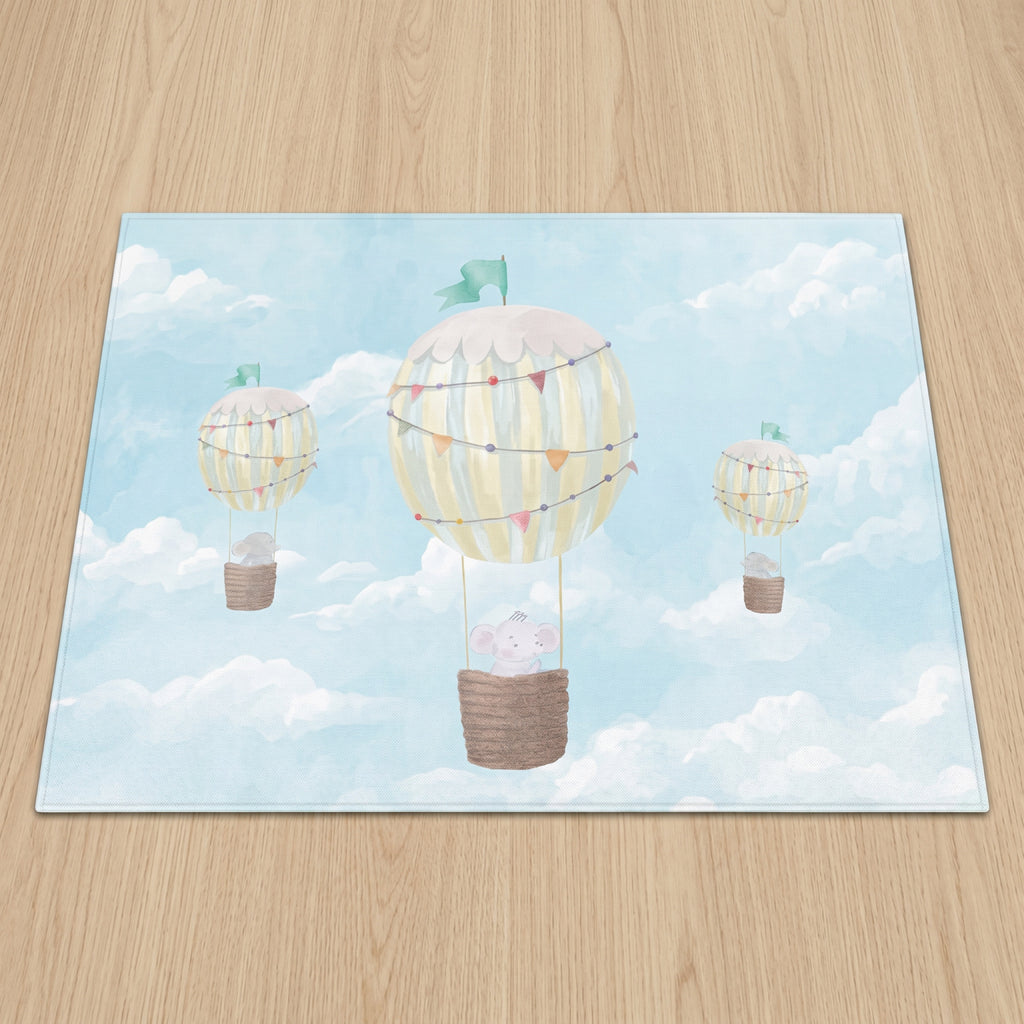 Upina Spielteppich Heißluftballon im Kinderzimmer – Frontperspektive