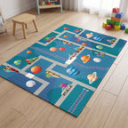 Upina Spielteppich Monster-Rennen im Kinderzimmer – schräge Perspektive