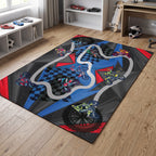 Upina Spielteppich Motocross im Kinderzimmer – Frontperspektive