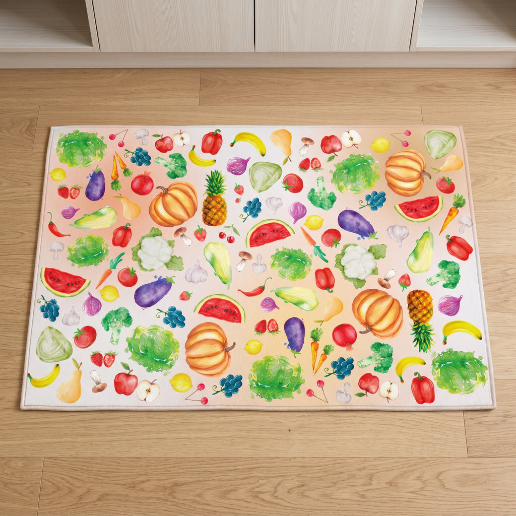 Upina Spielteppich Obst-Gemüse im Kinderzimmer – Frontperspektive