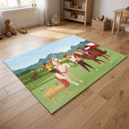 Upina Spielteppich Pferdehof im Kinderzimmer – Frontperspektive