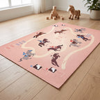 Upina Spielteppich Pferderennen im Kinderzimmer – Frontperspektive