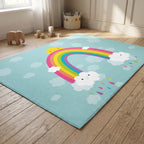 Upina Spielteppich Regenbogen Sonne Wolken im Kinderzimmer – Frontperspektive