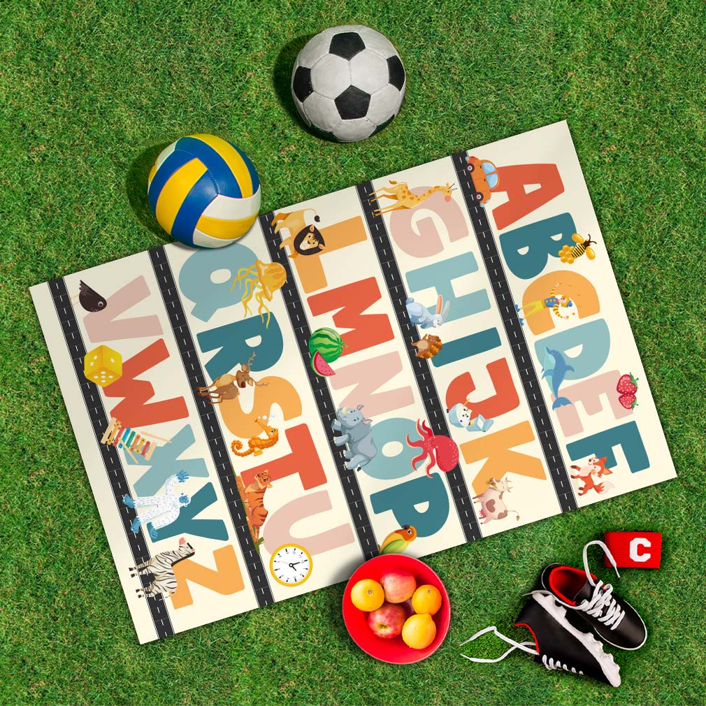 Spielplane ABC-Alphabet – wetterfest und abwischbar für drinnen und draußen – Ansicht 2