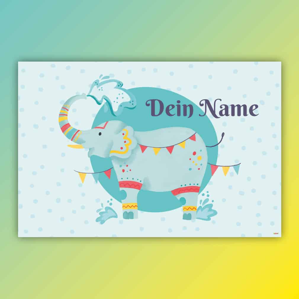 Elefant personalisiert – individuell für Kinder gestaltet