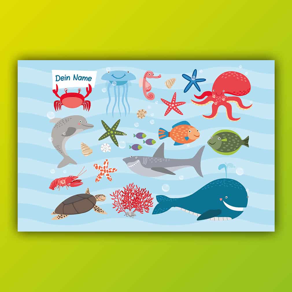 Fische personalisiert – individuell für Kinder gestaltet