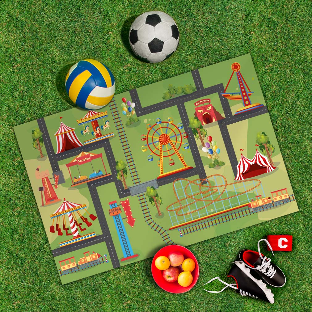 Spielplane Freizeitpark – wetterfest und abwischbar für drinnen und draußen – Ansicht 2