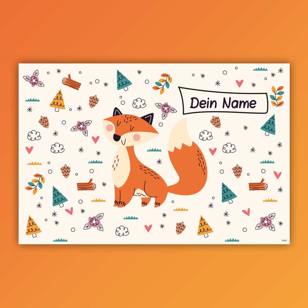 Fuchs personalisiert – individuell für Kinder gestaltet