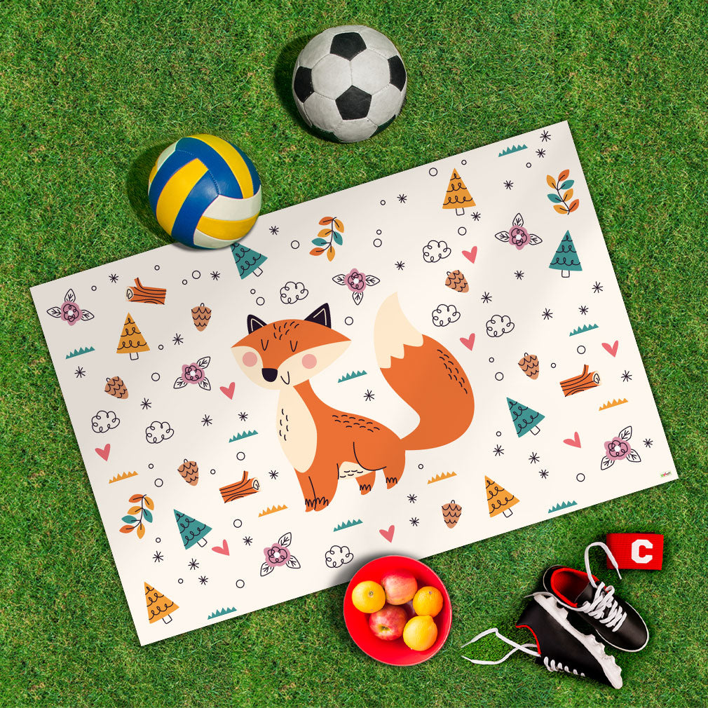 Spielplane Fuchs – wetterfest und abwischbar für drinnen und draußen – Ansicht 2