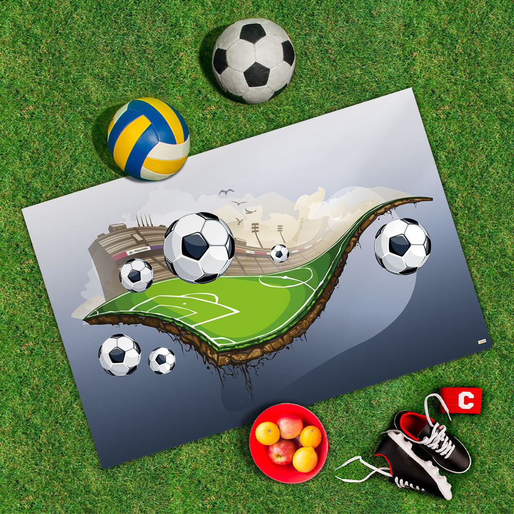 Spielplane Fußball – wetterfest und abwischbar für drinnen und draußen – Ansicht 2
