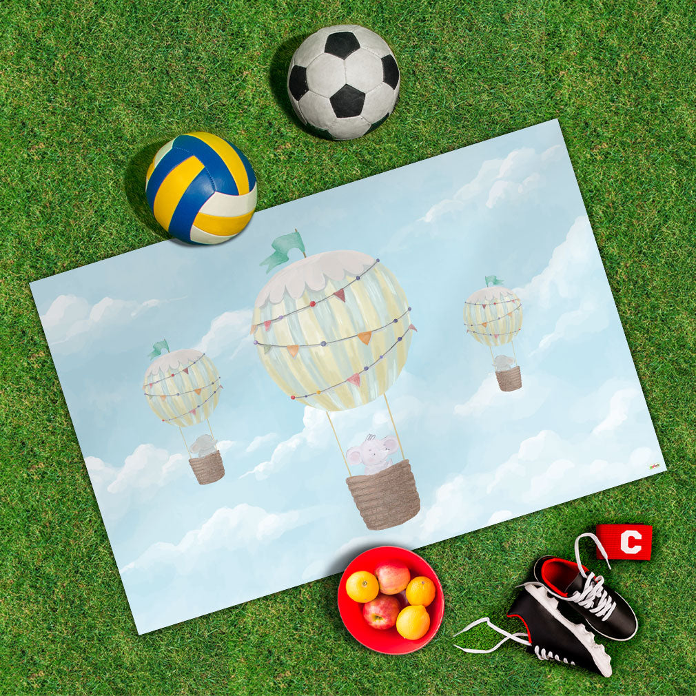 Spielplane Heißluftballon – wetterfest und abwischbar für drinnen und draußen – Ansicht 2