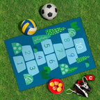 Spielplane Hopse-Spiel blau – wetterfest und abwischbar für drinnen und draußen – Ansicht 2