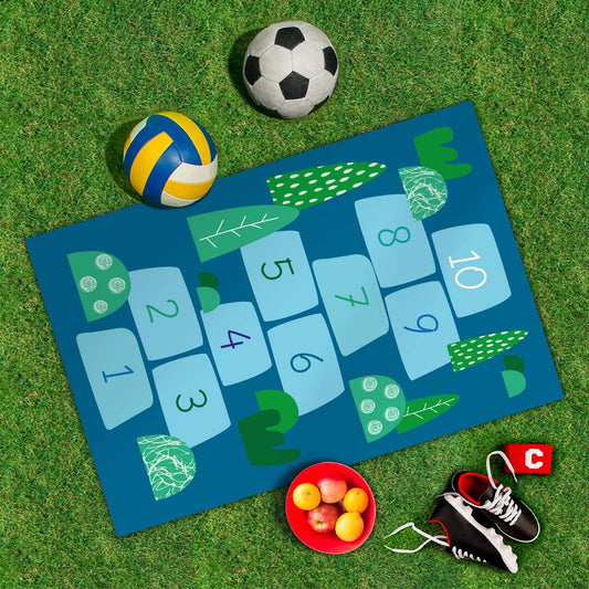 Spielplane Hopse-Spiel blau