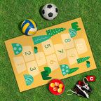 Spielplane Hopse-Spiel Gelb – wetterfest und abwischbar für drinnen und draußen – Ansicht 2