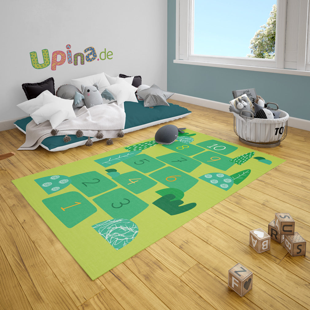 Teppich Hopse-Spiel grün