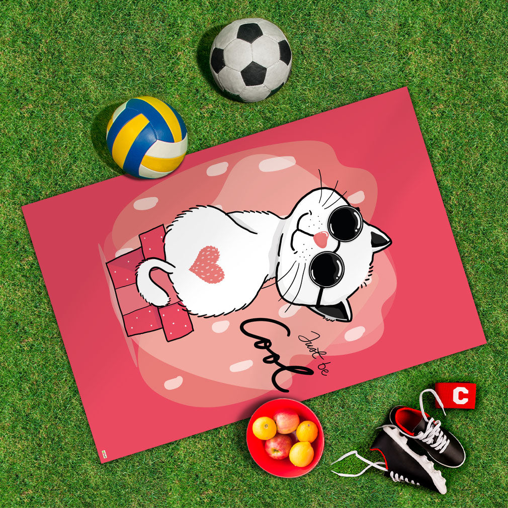 Spielplane Katze cool – wetterfest und abwischbar für drinnen und draußen – Ansicht 2