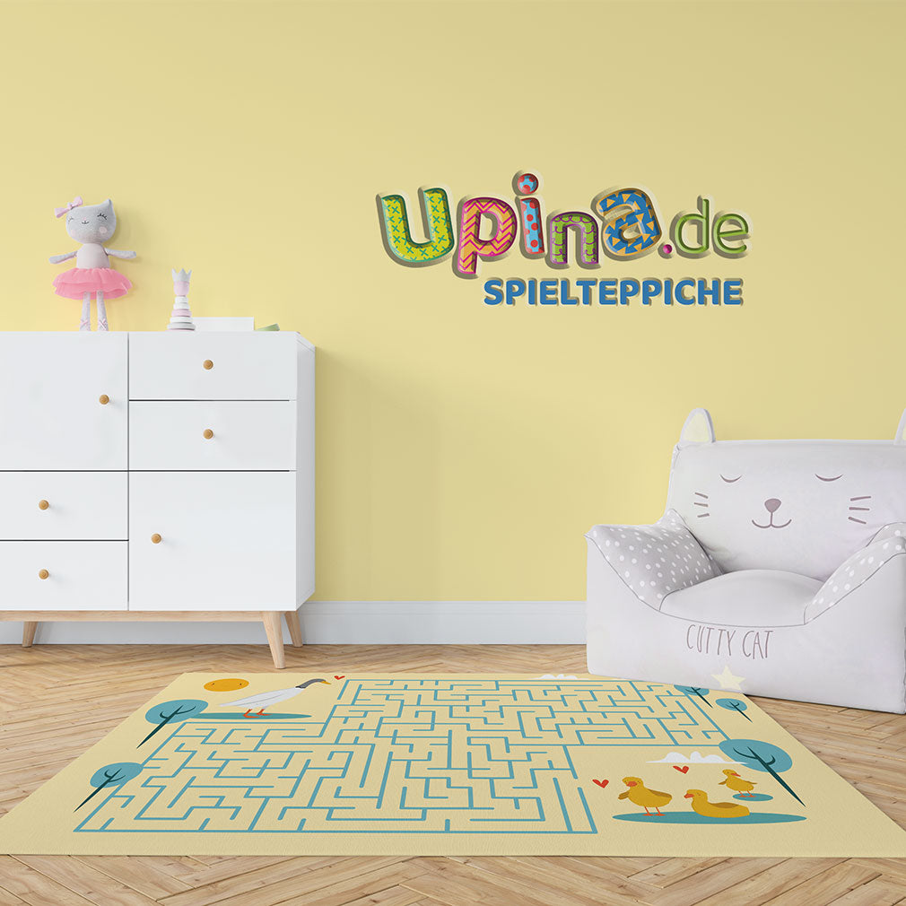Teppich Labyrinth Enten