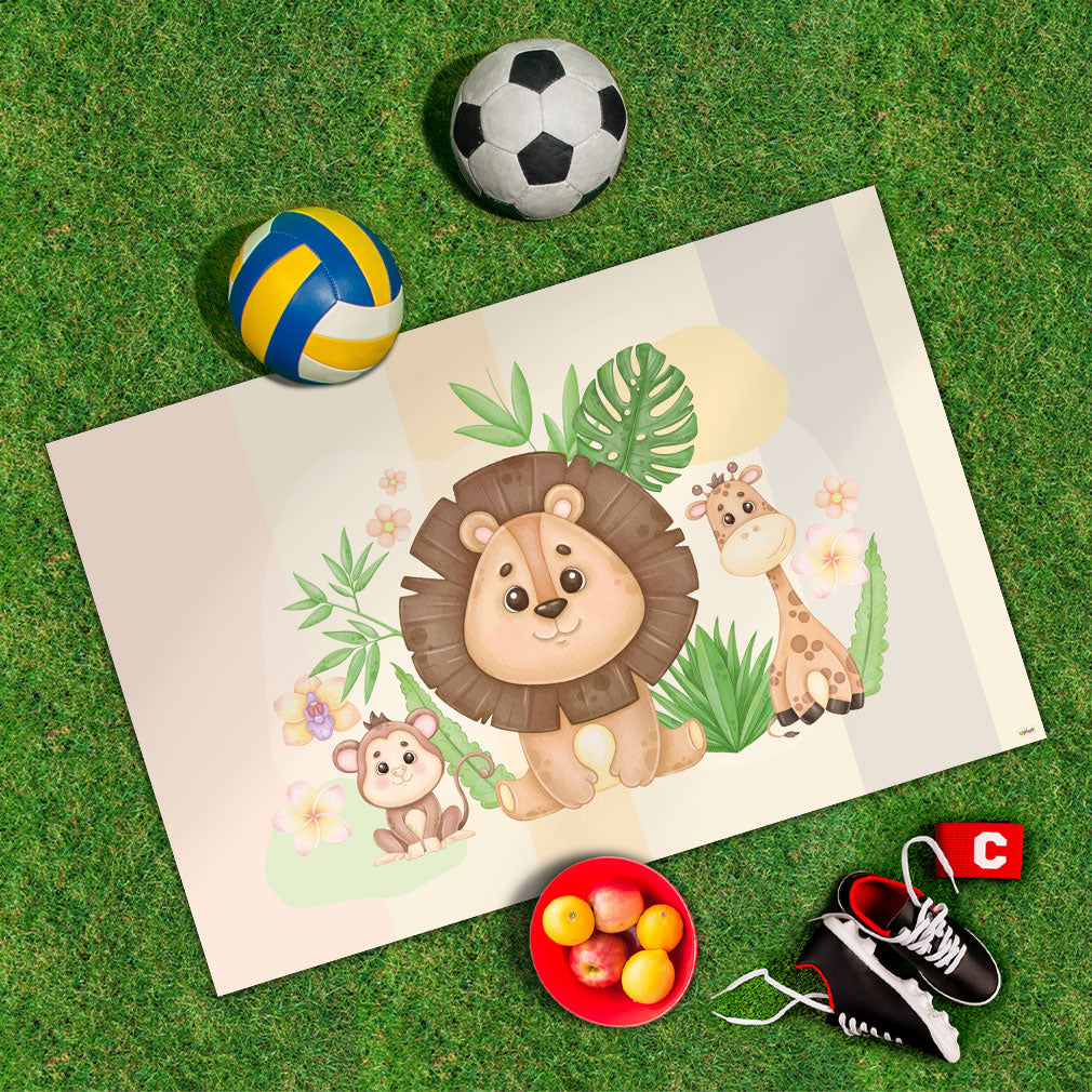 Spielplane Löwe Baby – wetterfest und abwischbar für drinnen und draußen – Ansicht 2