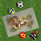 Spielplane Löwe gezeichnet – wetterfest und abwischbar für drinnen und draußen – Ansicht 2