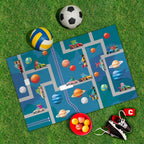Spielplane Monster-Rennen – wetterfest und abwischbar für drinnen und draußen – Ansicht 2