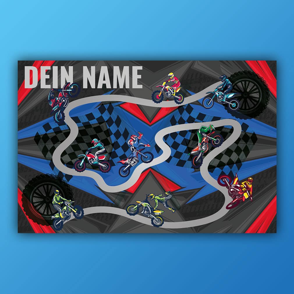 Motocross personalisiert – individuell für Kinder gestaltet