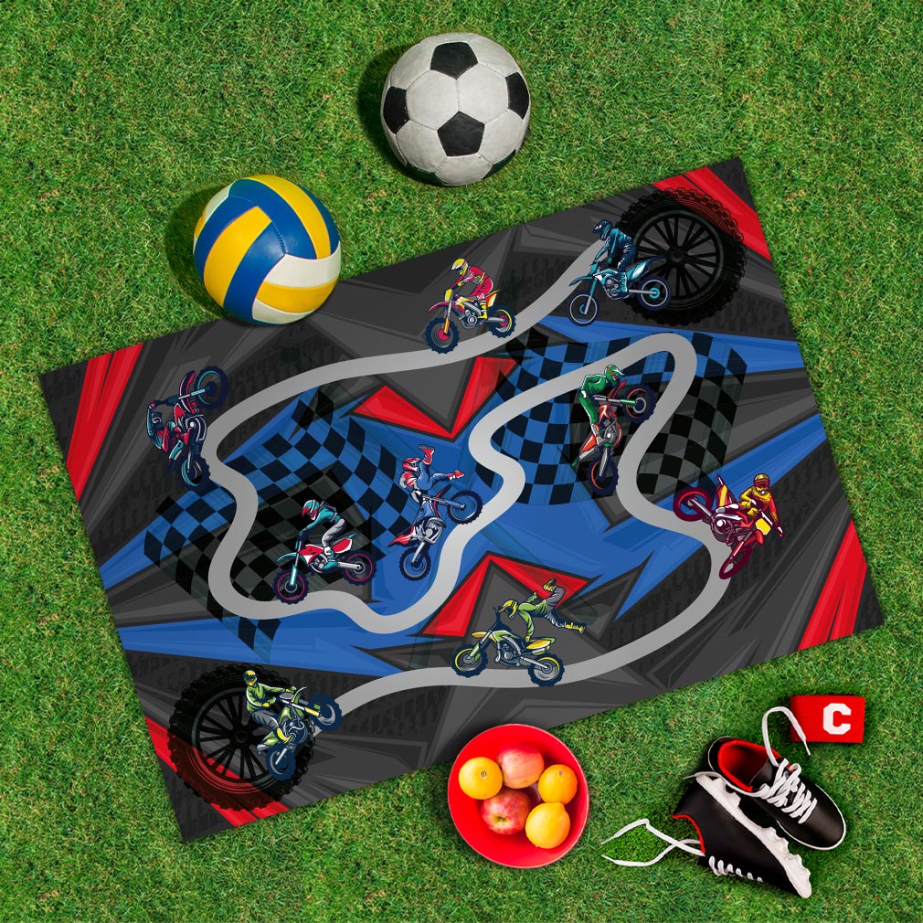Spielplane Motocross – wetterfest und abwischbar für drinnen und draußen – Ansicht 2