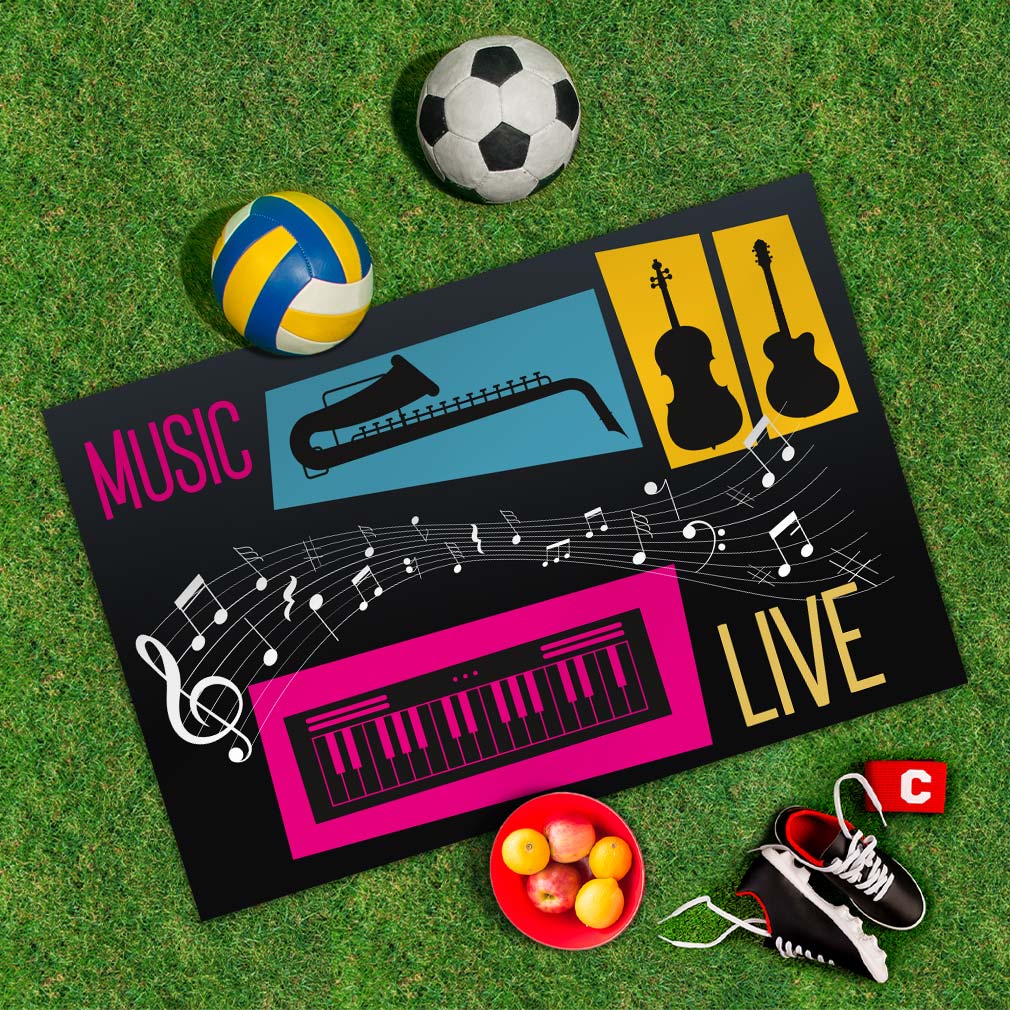 Spielplane Musik – wetterfest und abwischbar für drinnen und draußen – Ansicht 2