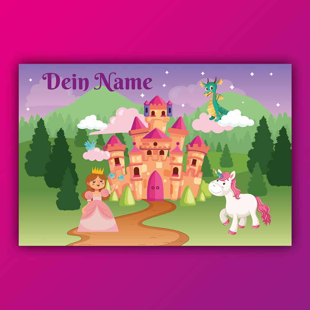 Prinzessinnenschloss personalisiert – individuell für Kinder gestaltet