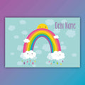 Regenbogen Sonne Wolken personalisiert – individuell für Kinder gestaltet