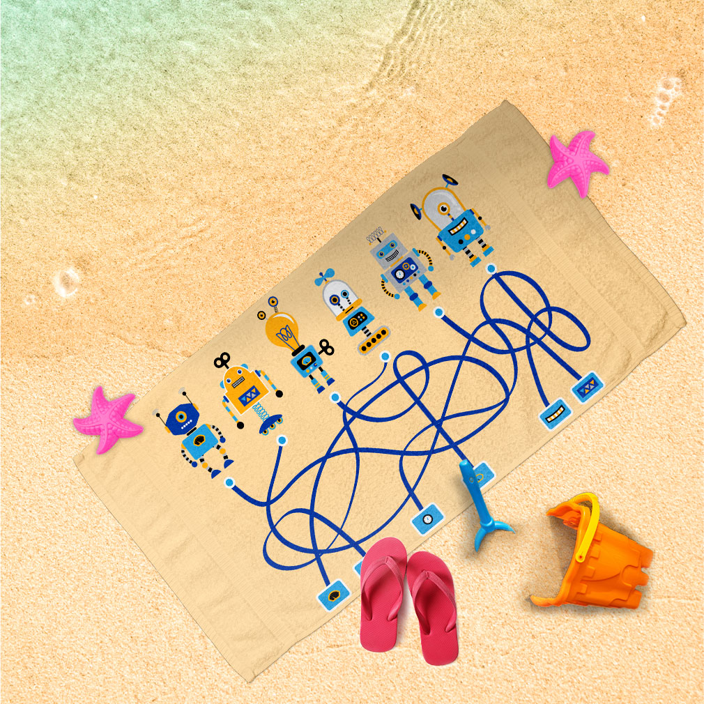 Handtuch Roboter-Spiel