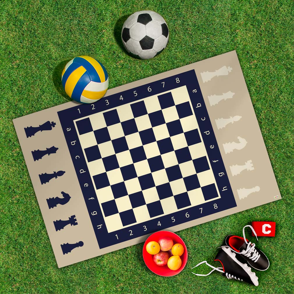 Spielplane Schachbrett – wetterfest und abwischbar für drinnen und draußen – Ansicht 2