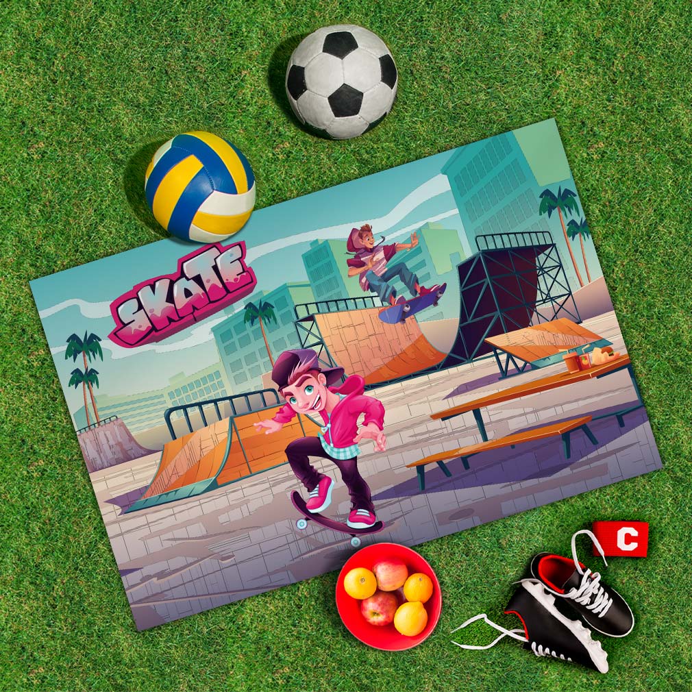 Spielplane Skatepark – wetterfest und abwischbar für drinnen und draußen – Ansicht 2